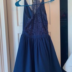 Navy blue with lace back dress!